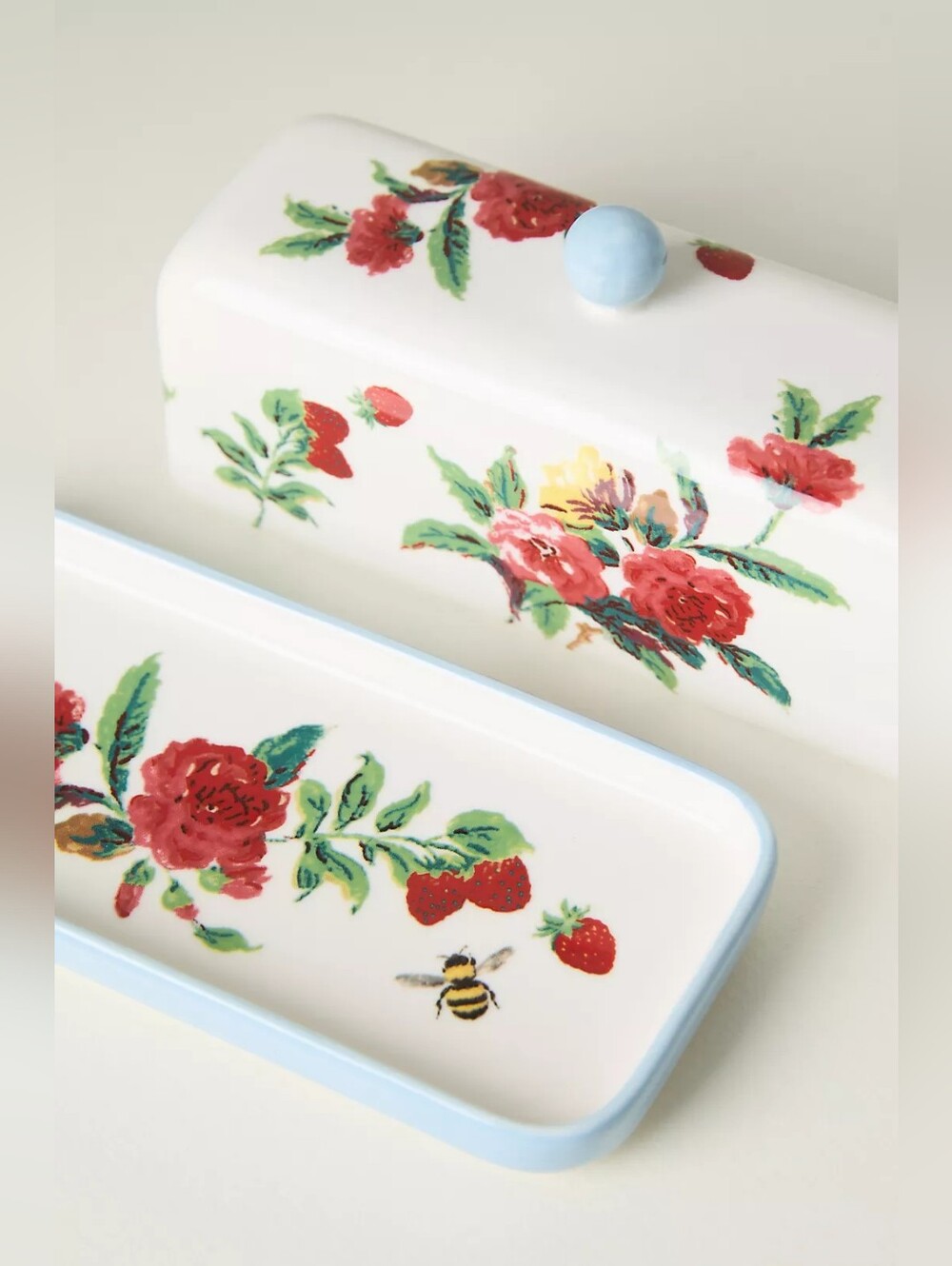 Anthropologie Camille Stoneware Butter Dish
